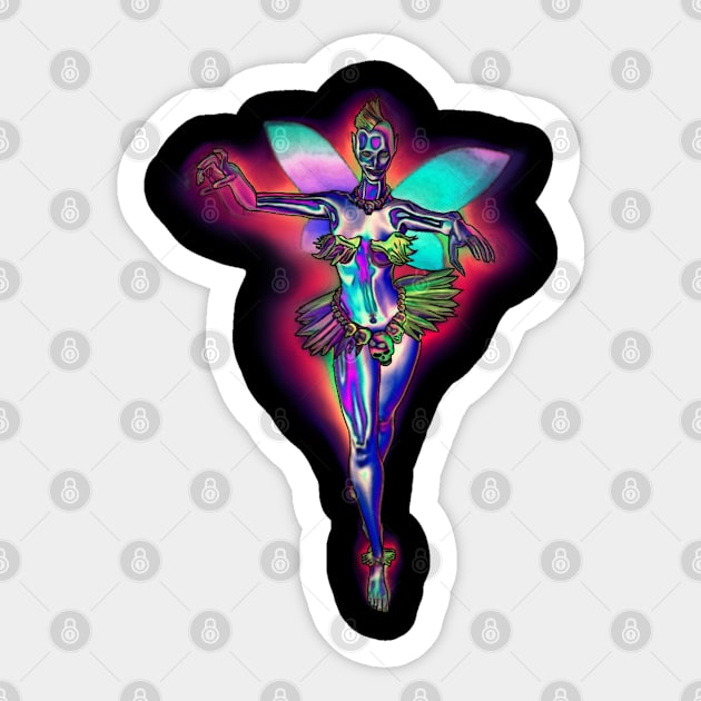 "Chrome Pixie" Sticker by TheOuterLinux